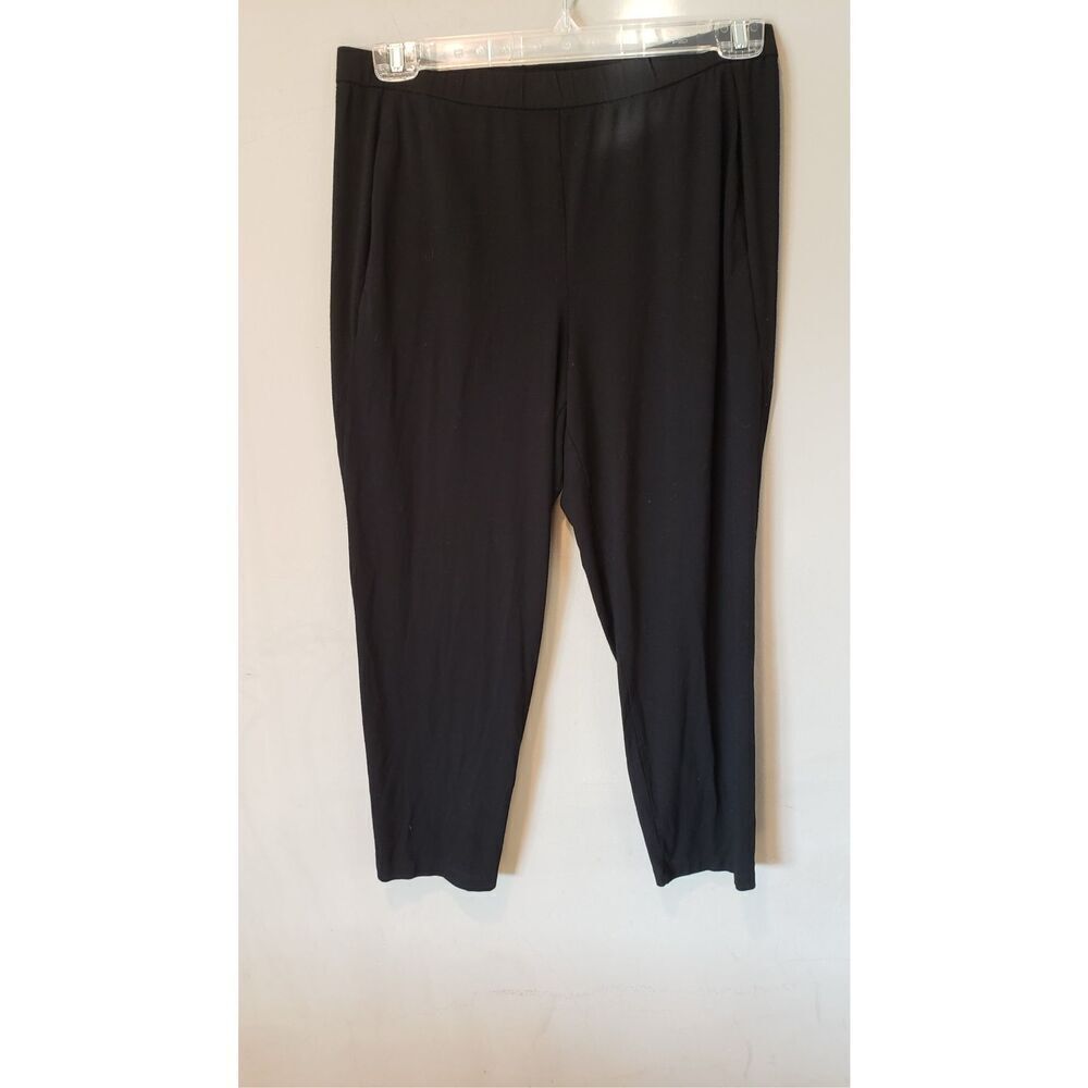 Eileen Fisher Womens Black Ponte Ankle Pants Sz xl